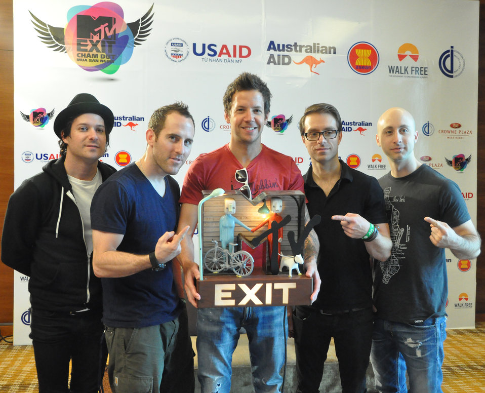 Simple Plan Meets the Press in Hanoi on May 27, 2012