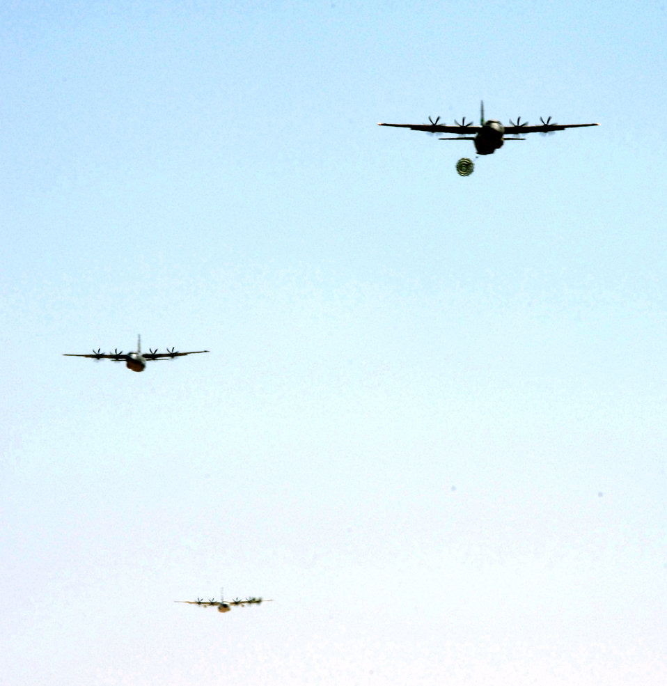 Pallet drop over California