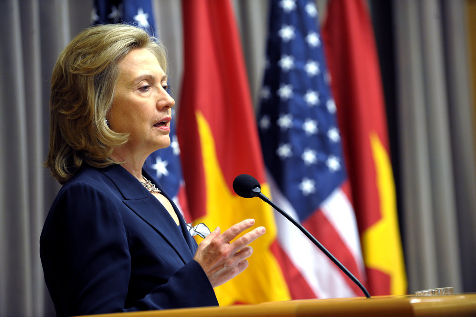 Secretary Clinton Delivers the Welcoming Remarks to the Historical Conference on the American Experience on Southeast Asia