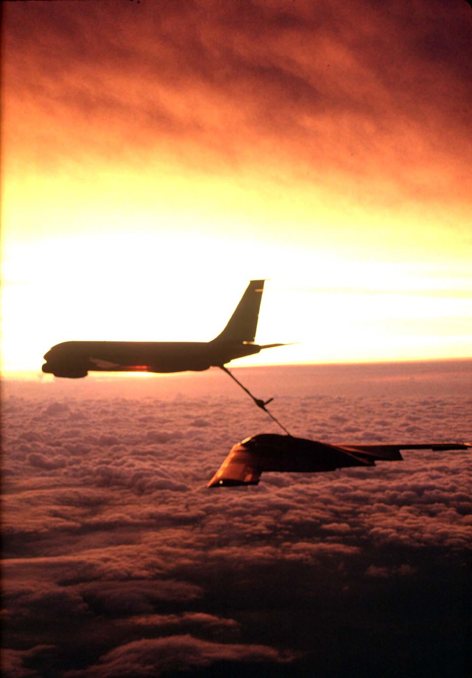 KC-135 refueling a B-2 bomber