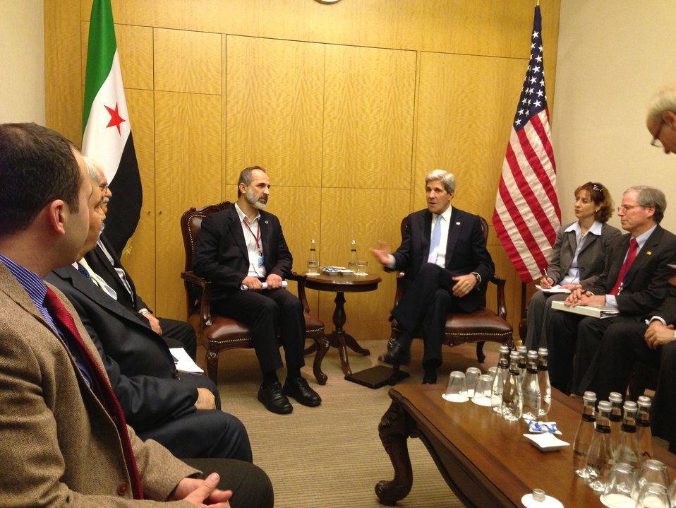 Secretary Kerry Meets With Syrian Opposition Council Chairman al-Khatib