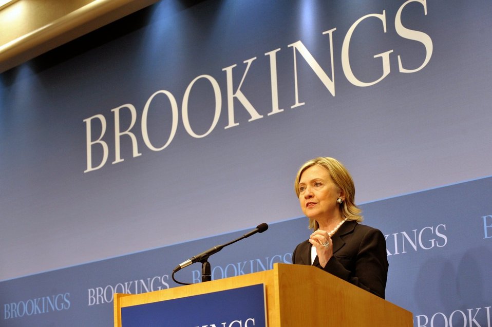 Secretary Clinton Delivers Remarks at the Brookings Institute