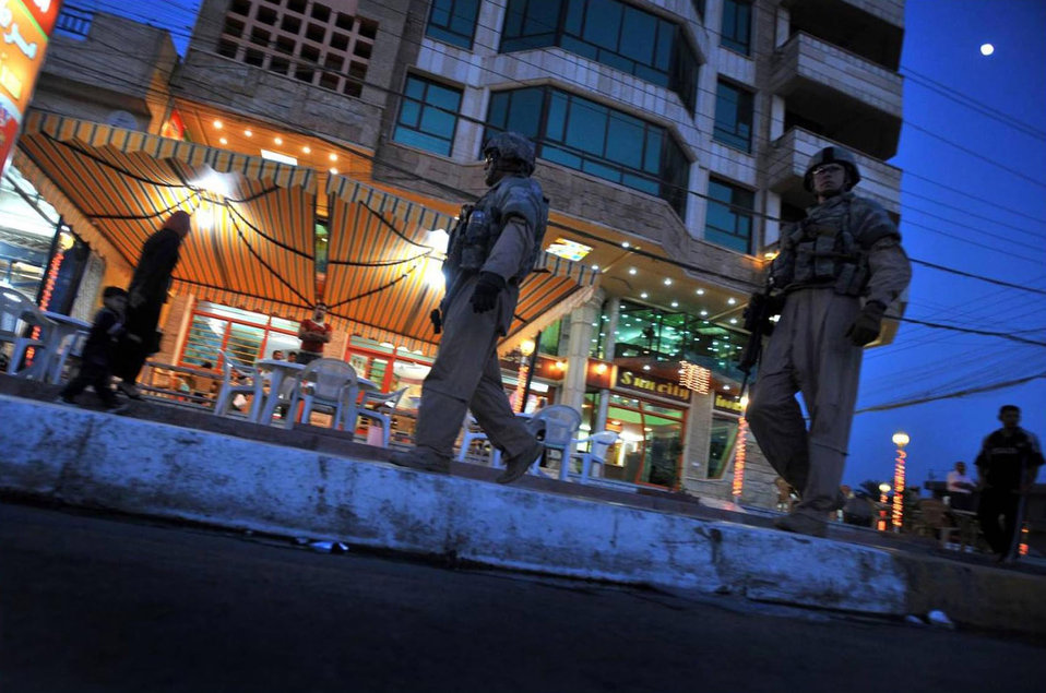 On patrol in Baghdad