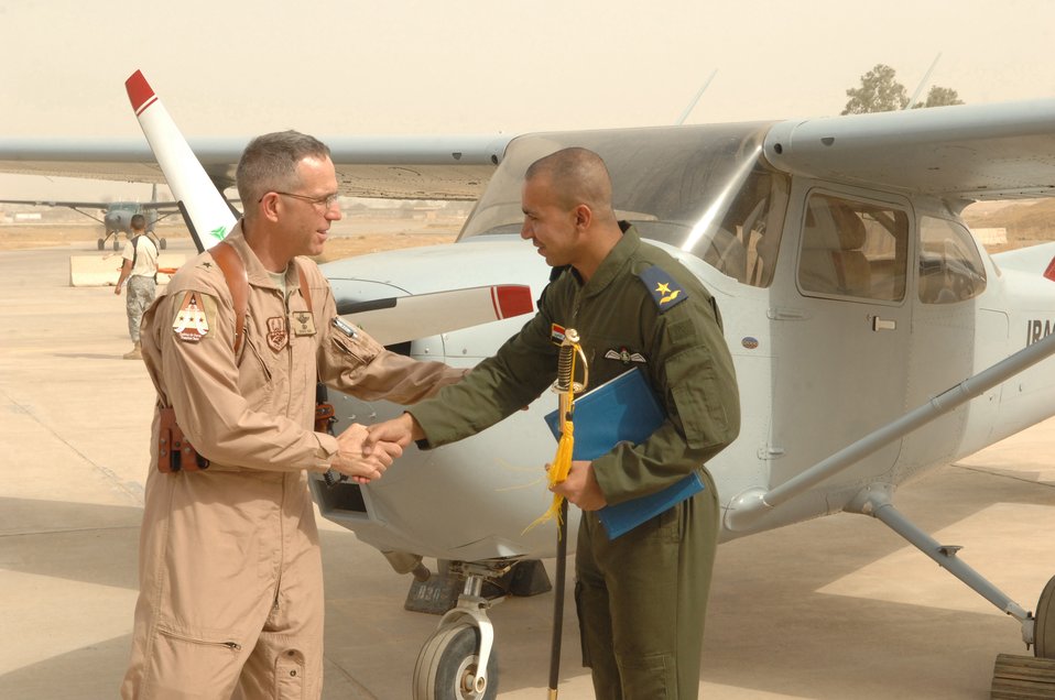 Iraqi air force pilots take flight into history