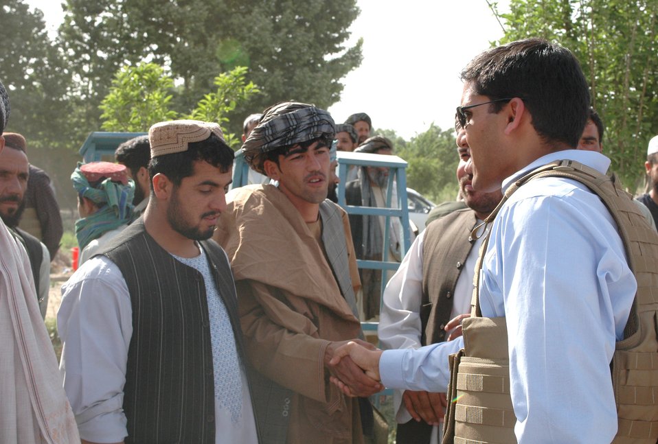 Dr Shah Visits Argandab April 10, 2010