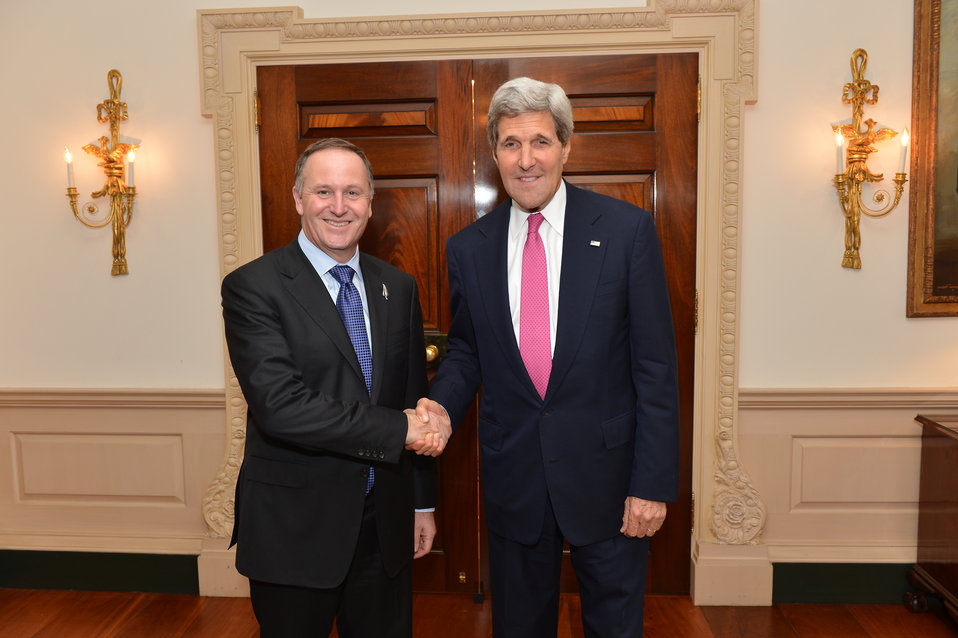 Secretary Kerry Meets With New Zealand Prime Minister Key