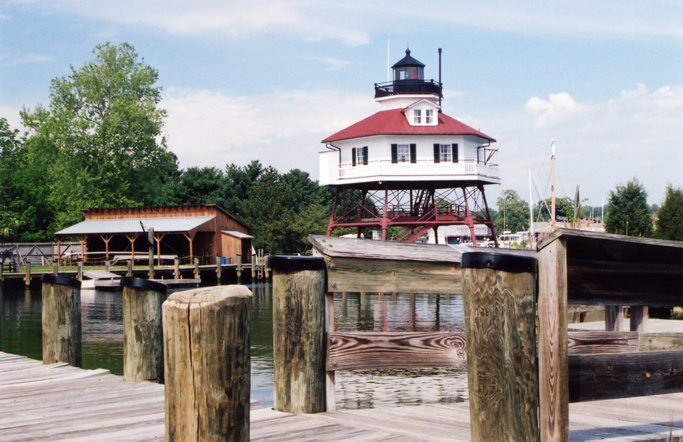  Drum Point Lighthouse at the Calvert Marine Museum. 