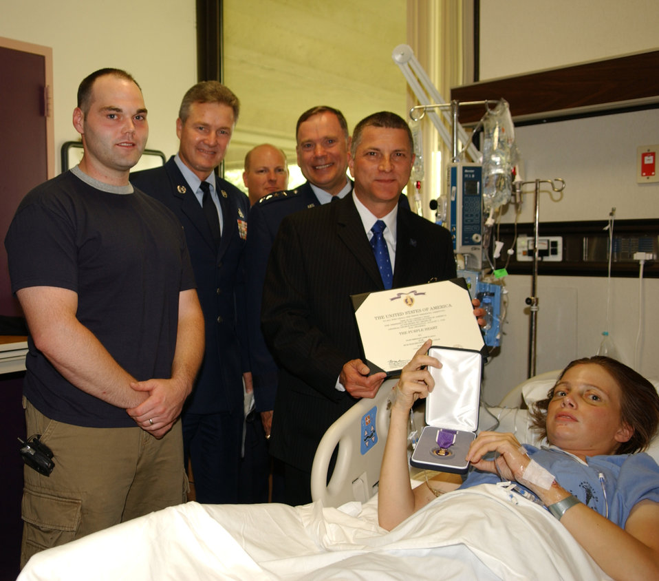 Airman presented Purple Heart