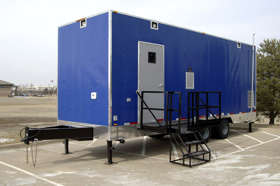 Trailer equipped for rapid response to biological agents