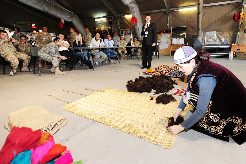 Airmen learn traditions during Kyrgyz Cultural Day