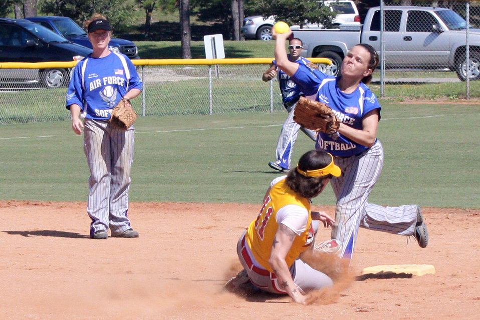 Air Force teams earn gold medals at armed forces softball championships