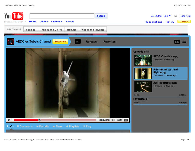 AEDC on YouTube