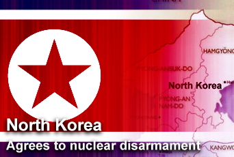 North Korea agrees to nuclear disarmament