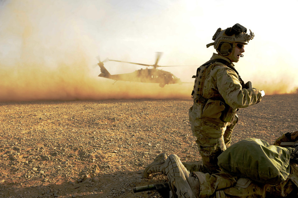 Kandahar Airmen practice evacuation skills