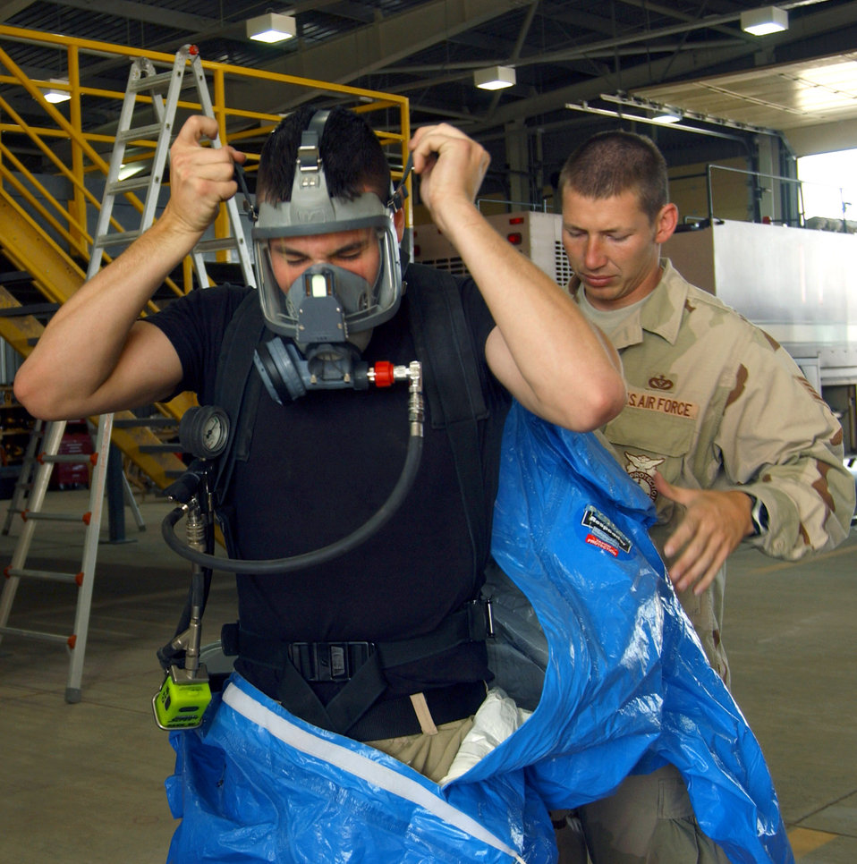 Hazmat training in Iraq