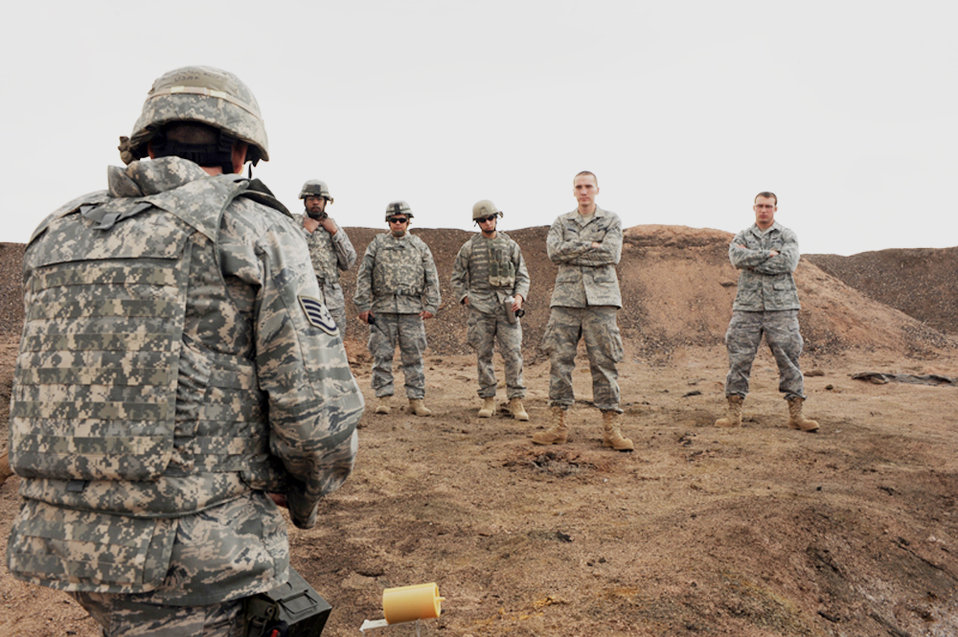 EOD team charge an explosion