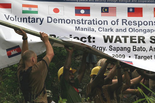 Nations work together to help community