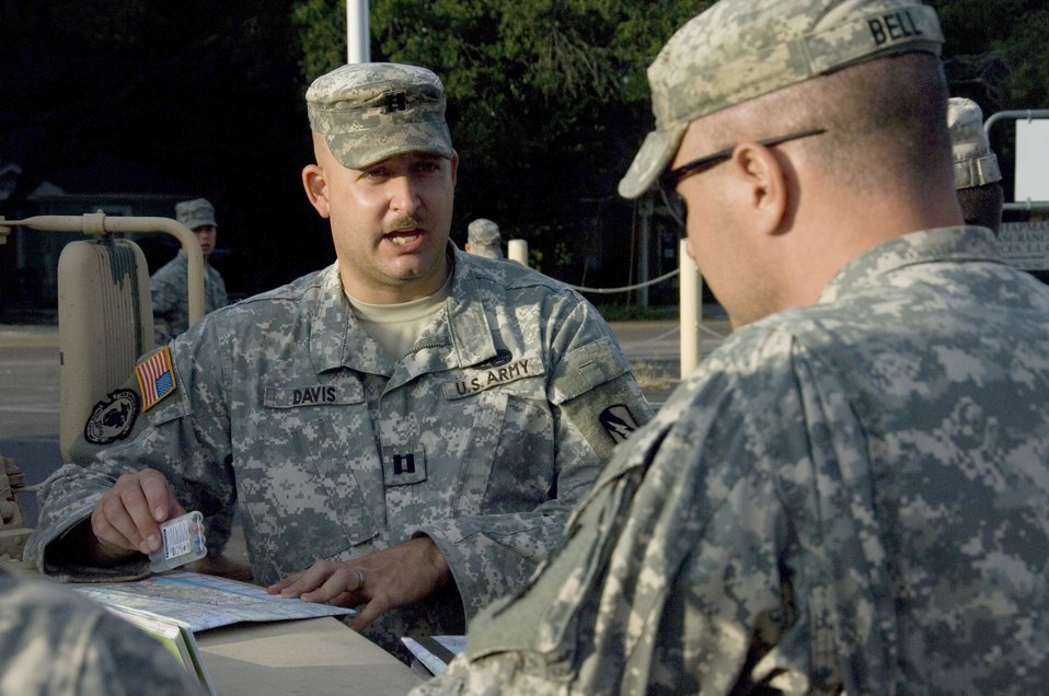 Army Guardsmen begin evacuation mission