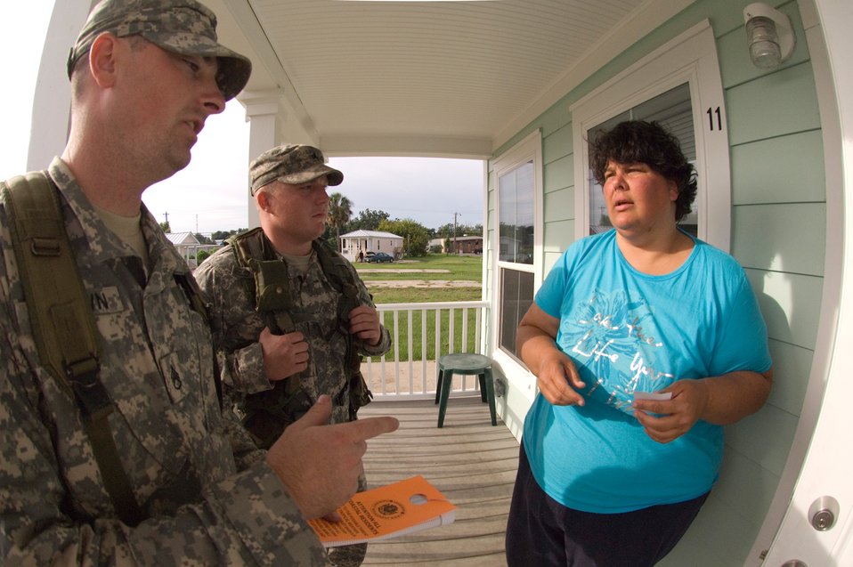 Army Guardsmen begin evacuation mission