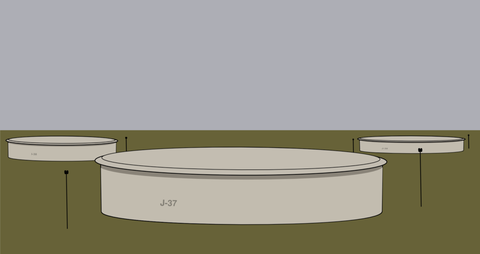 Oil tanks from above