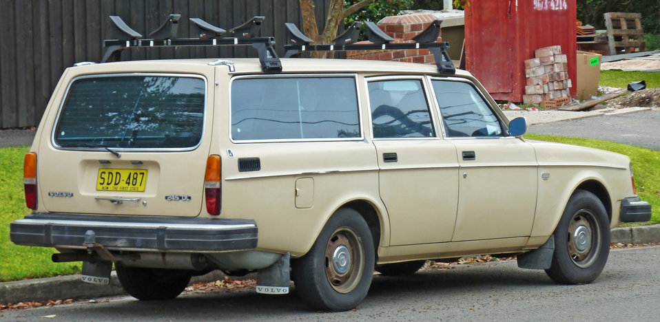 1978 Volvo 245 DL station wagon, photographed in Roseville, New South Wales, Australia.