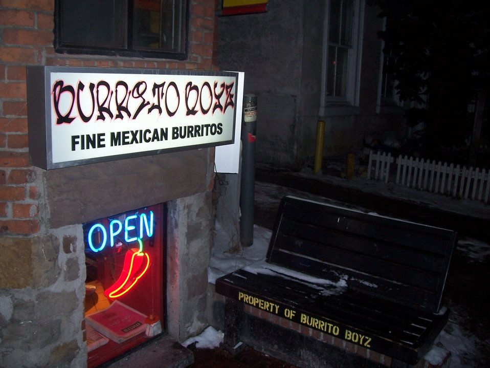 An outside shot of the original Burrito Boyz