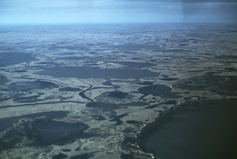 Aerial view of Clarence Rhode NWR, Seward Peninsula