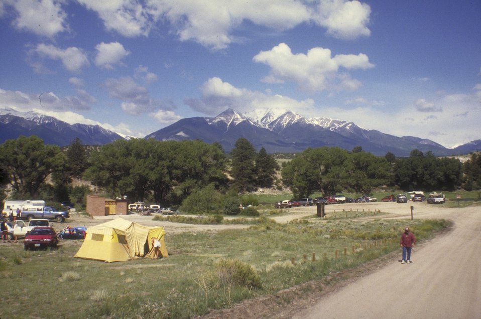 Camping near the Arkansas River.