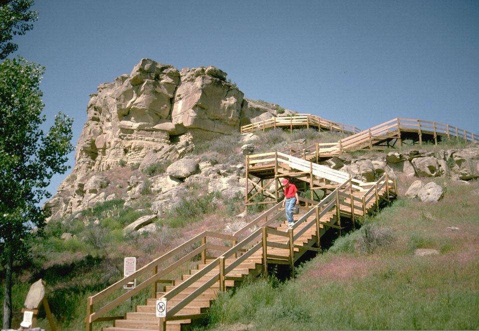 Pompeys Pillar with stairs