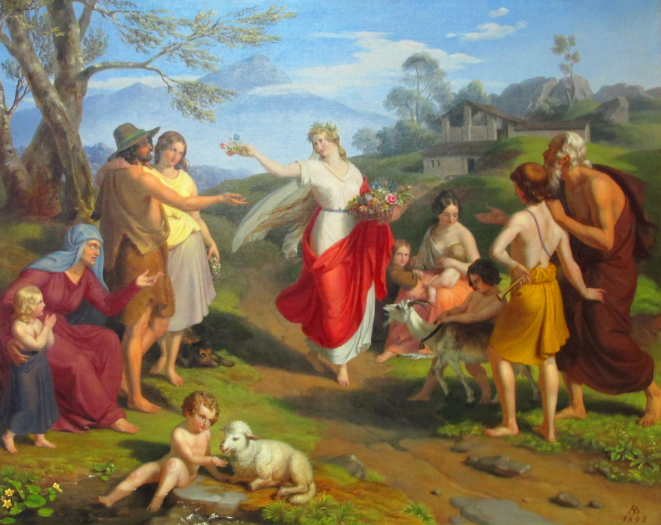 Deutsch:  Allegorie des Frühlings. Öl/Leinwand (doubliert), 69 × 89,5 cm