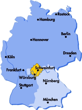 Public Domain Picture | Deutsch: Lage Mainfrankens | ID: 13935757213203