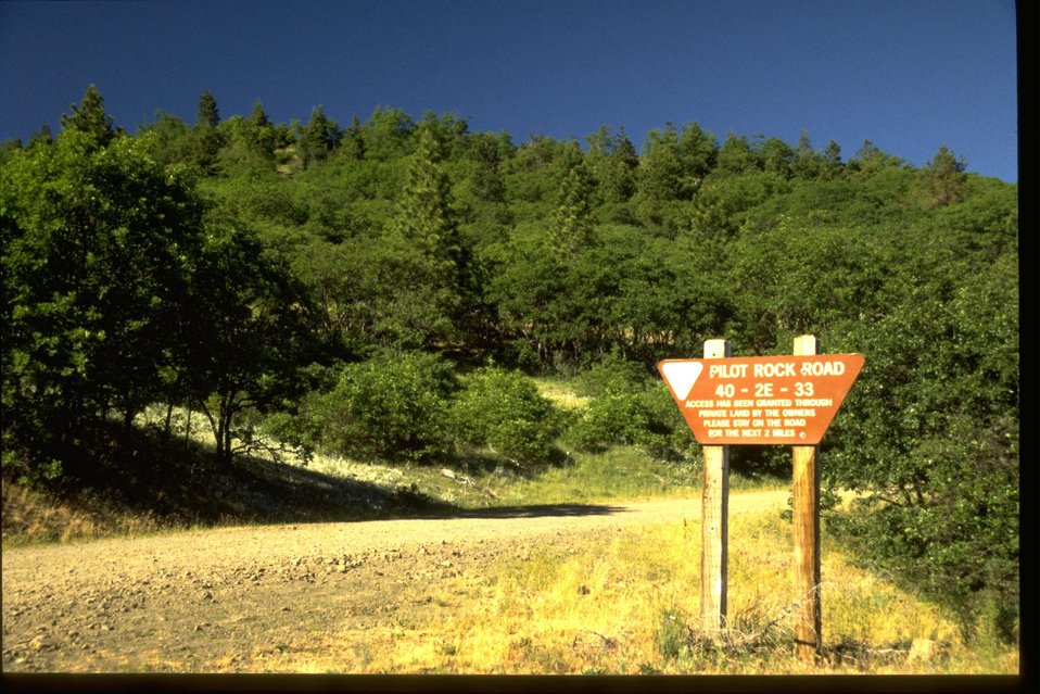 Public Domain Picture Sign on Pilot Rock Road. ID 13936764011481