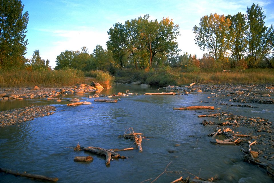 Public Domain Picture Jones Creek merging into the Yellowstone River ID 13936840211438