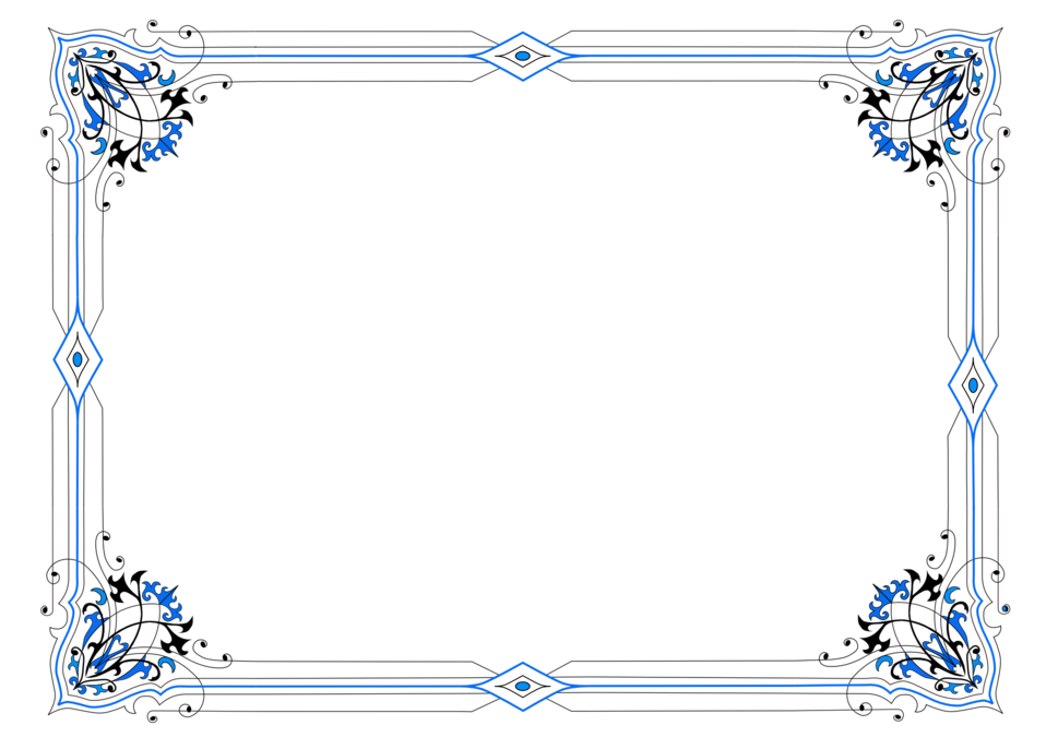 border - variation in blue