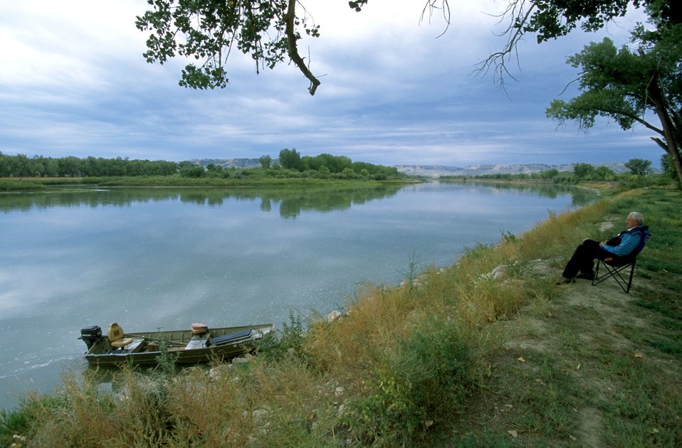 Relaxing along the Upper Missouri River
