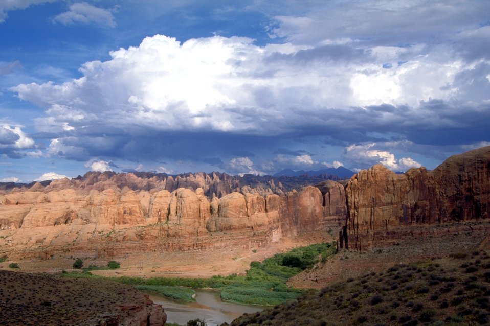 Behind The Rocks and Colorado River near Moab, Utah.