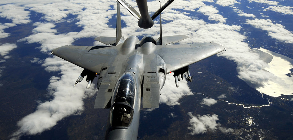 Fighters refuel over Alaska