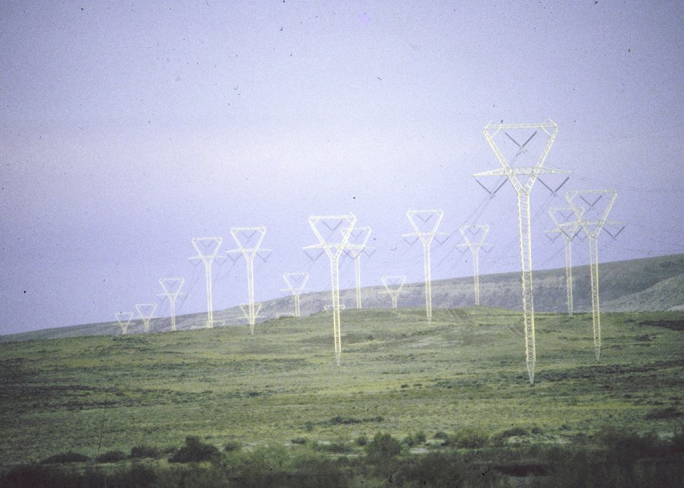 Public Domain Picture Transmission lines coming from the Jim Bridger