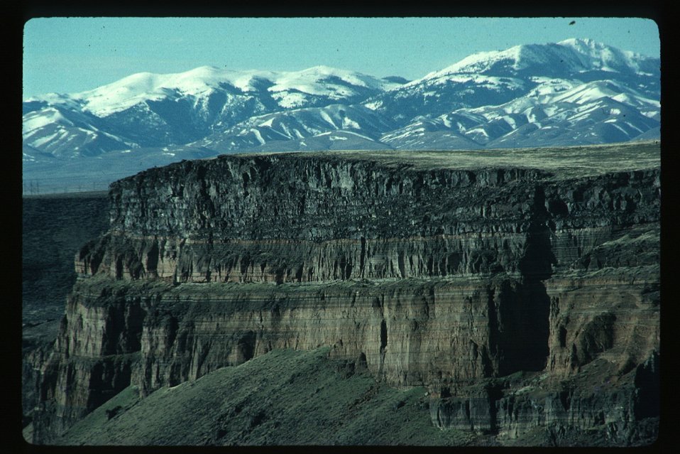 Public Domain Picture Canyon Cliffs and Owyhee Mountains Snake River